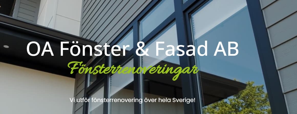 En bild som representerar OA Fönster och Fasad Entreprenad AB