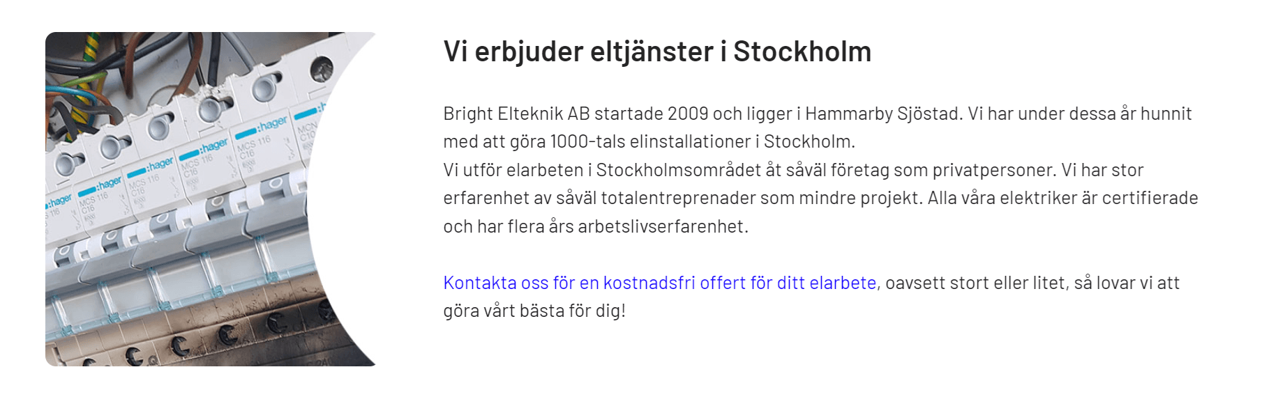 En bild som representerar Bright Elteknik AB