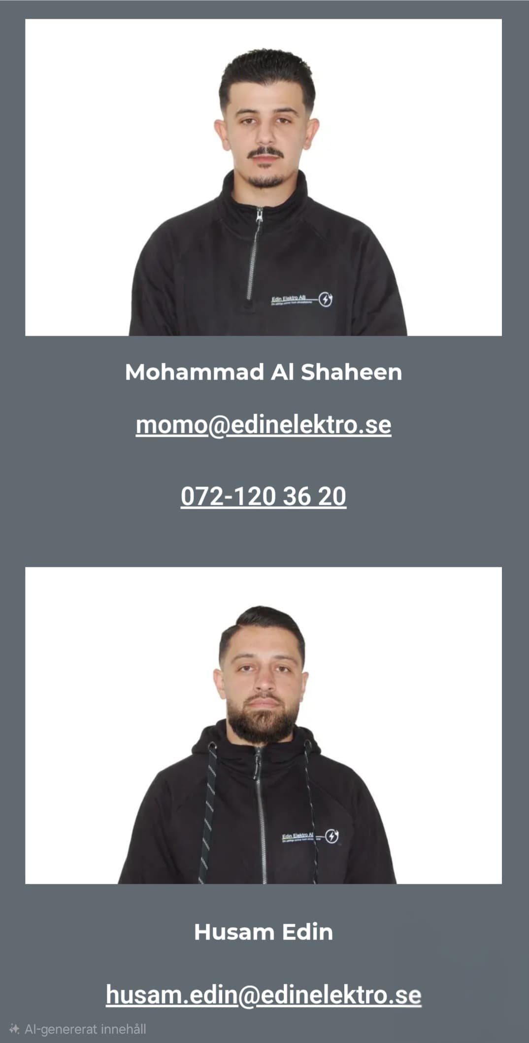 En bild som representerar EDIN Elektro AB